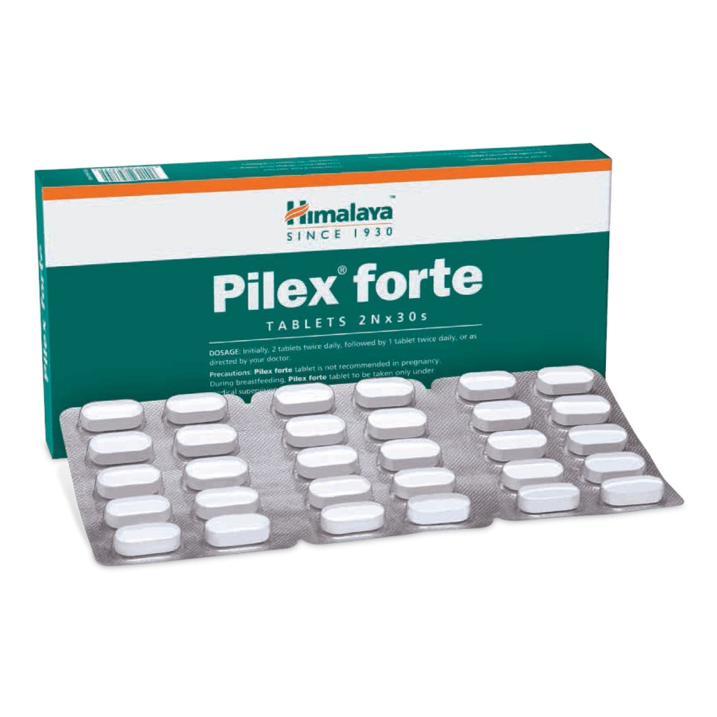 Himalaya Pilex Forte Tablets - Herbal Relief for Hemorrhoids (2 x 30 Tablets)