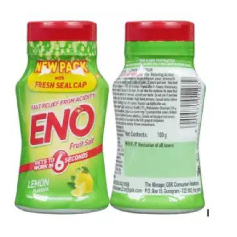 Eno Fruit Salt Lemon Herbs Flavor Relief From Acidity Problem Eno Bottle - 100ml