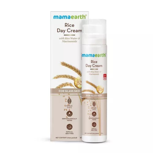 Mamaearth Rice Day Cream for Clear Skin with Rice Water & Niacinamide – 50gm