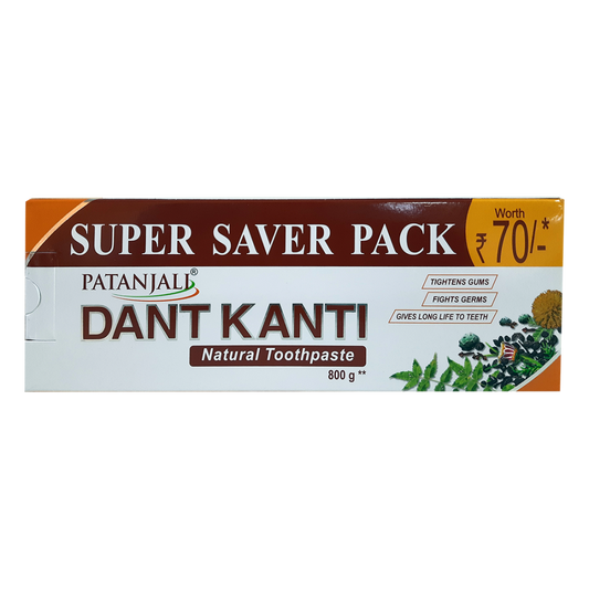 Patanjali Dant Kanti Natural Toothpaste Value Pack 800g
