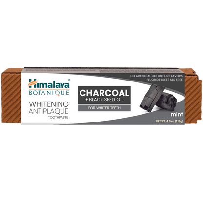 Himalaya Botanique Whitening Antiplaque Toothpaste Charcoal + Black Seed Oil 113G